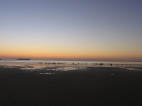 日出前的平潭龙凤头海滨