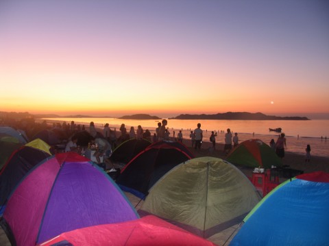 平潭坛南湾露营看日出