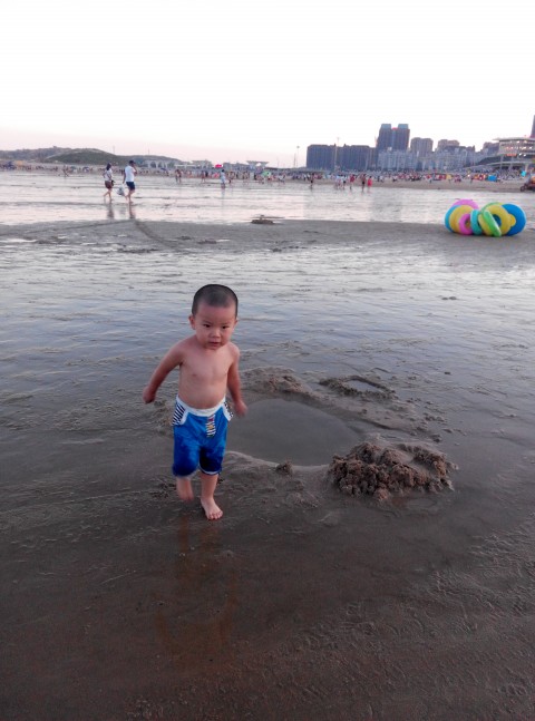 傍晚的平潭龙凤头海滨