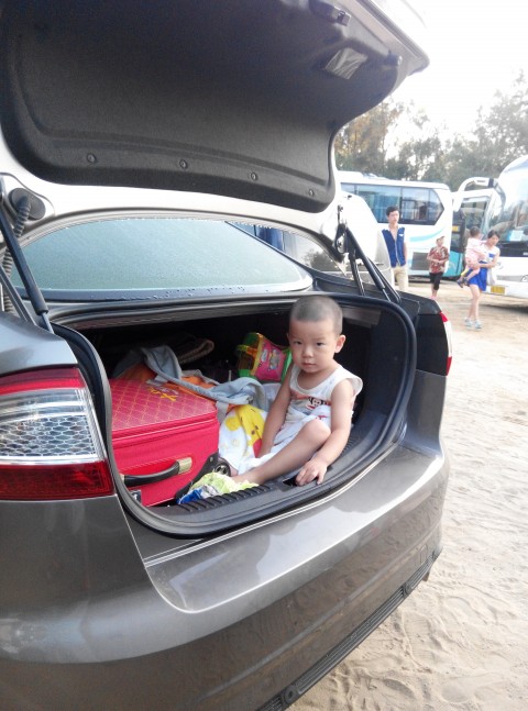 平潭坛南湾露营—准备换衣服回家